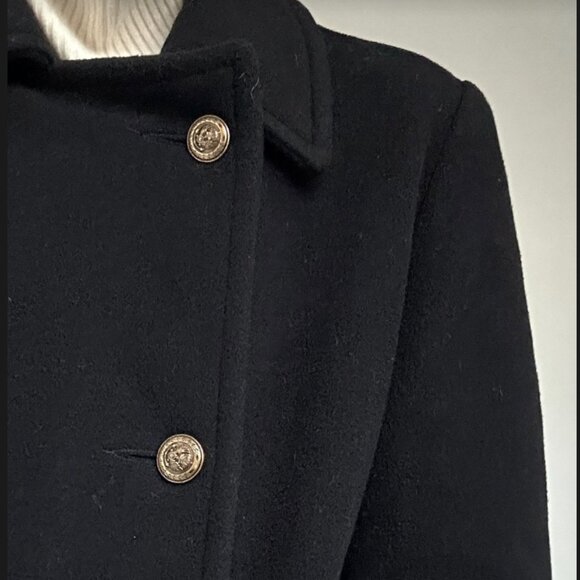 EUC double-breasted black wool coat - Picture 1 of 8